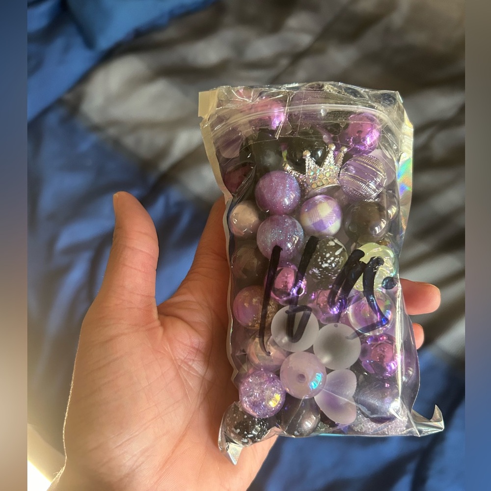 Purple bundle of big beads